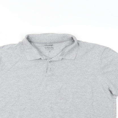 George Mens Grey    Polo Size L