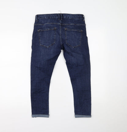 Womens UK Size 30 Preworn Regular Fit Skinny Blue Jeans