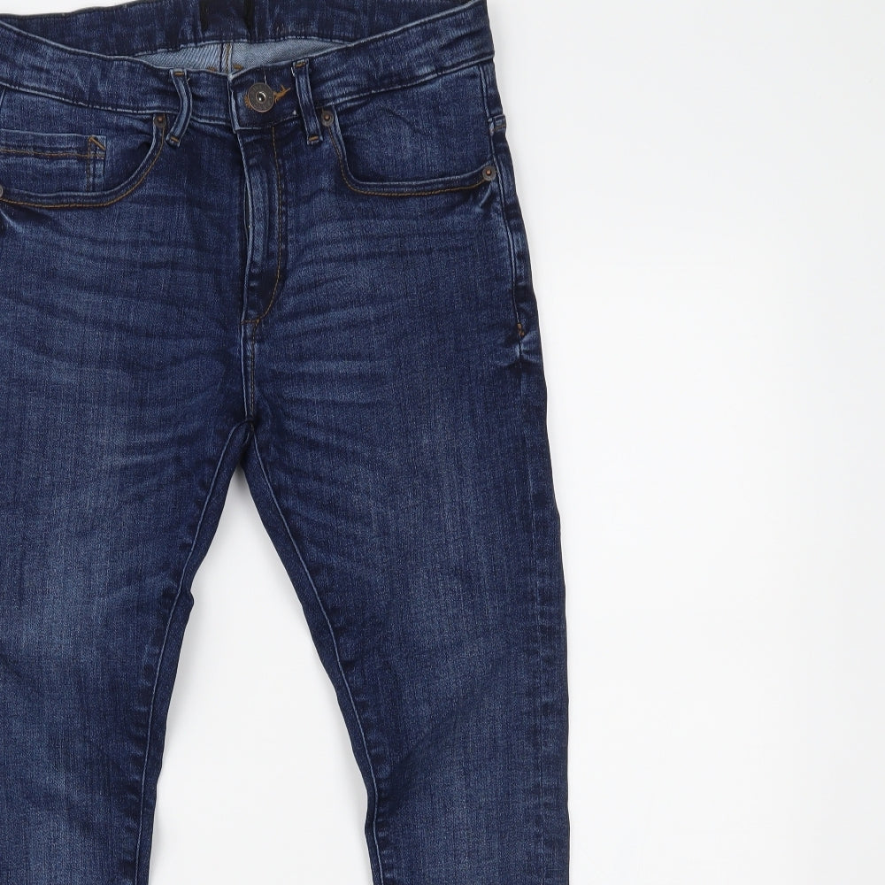 Womens UK Size 30 Preworn Regular Fit Skinny Blue Jeans