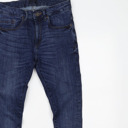 Womens UK Size 30 Preworn Regular Fit Skinny Blue Jeans