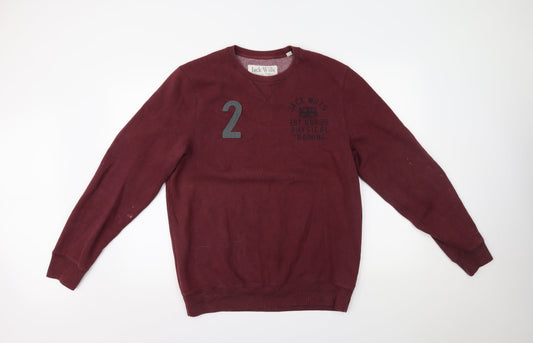 Jack Wills Mens Red   Pullover Jumper Size L