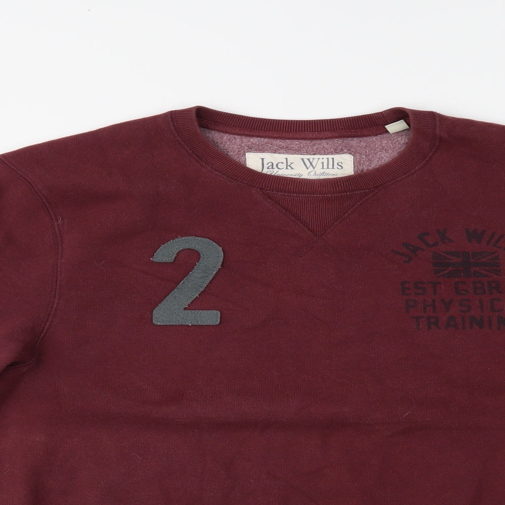 Jack Wills Mens Red   Pullover Jumper Size L