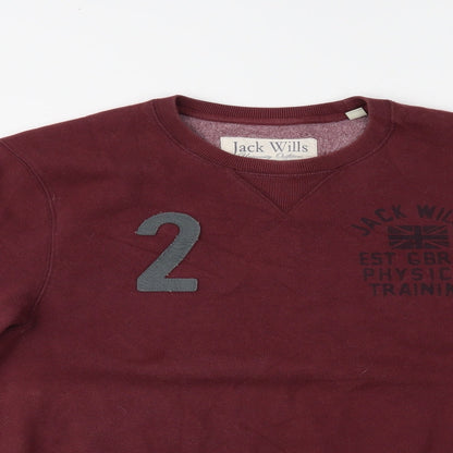 Jack Wills Mens Red   Pullover Jumper Size L