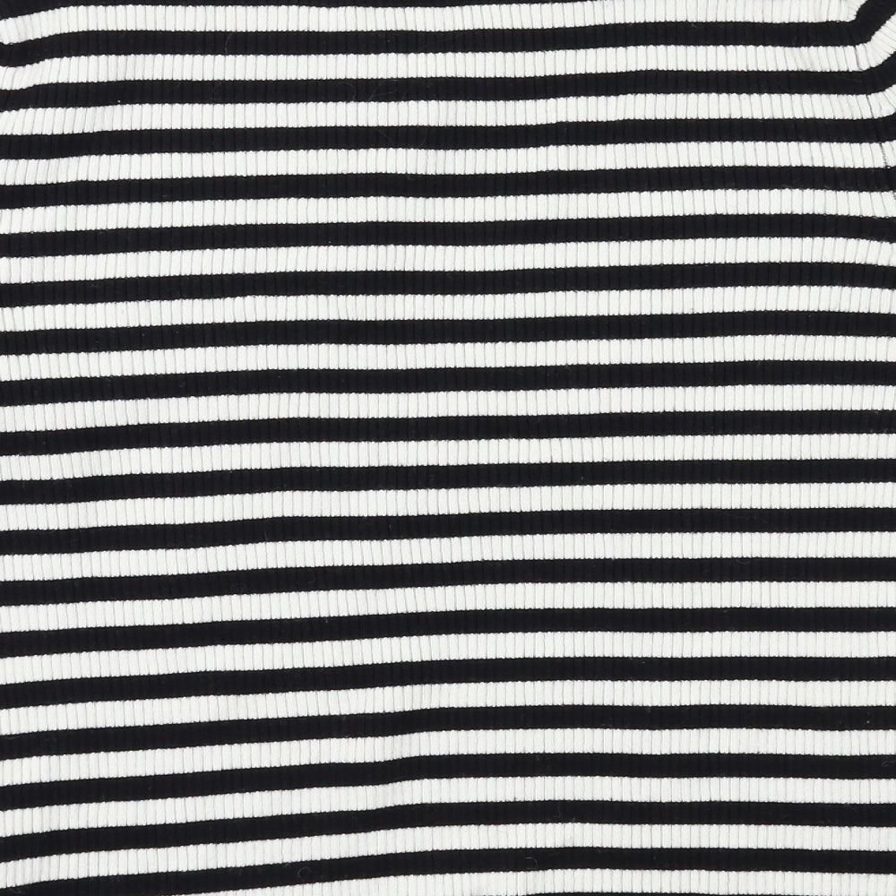 Debenhams Womens White Striped  Pullover Jumper Size 12