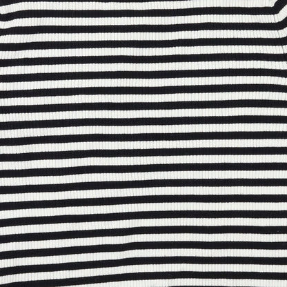Debenhams Womens White Striped  Pullover Jumper Size 12