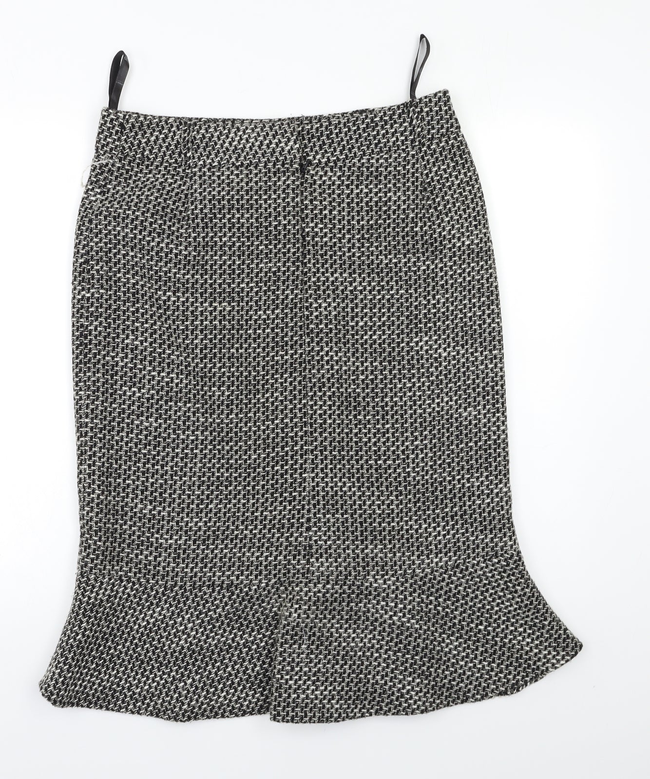 BHS Womens Black Check  Straight & Pencil Skirt Size 10