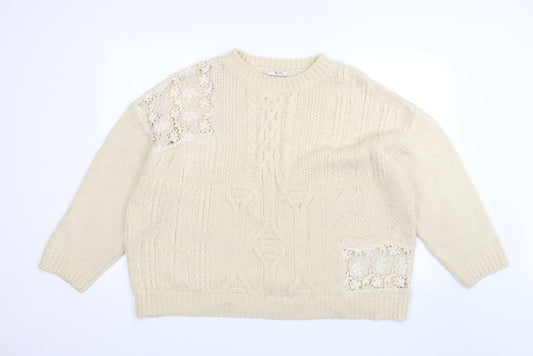 TU Womens Beige   Pullover Jumper Size 20