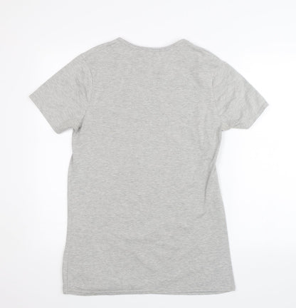 Womens UK Size S Parisian Grey Basic T-Shirt