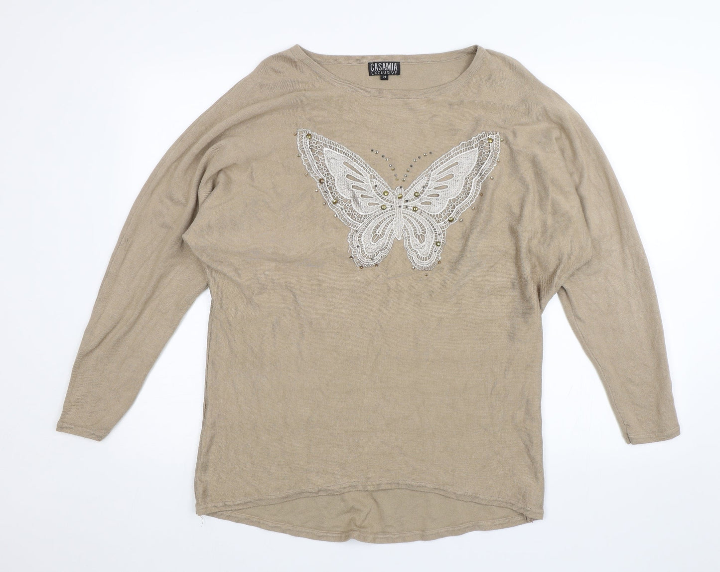 Womens UK Size M Casamia Brown Pullover Jumper