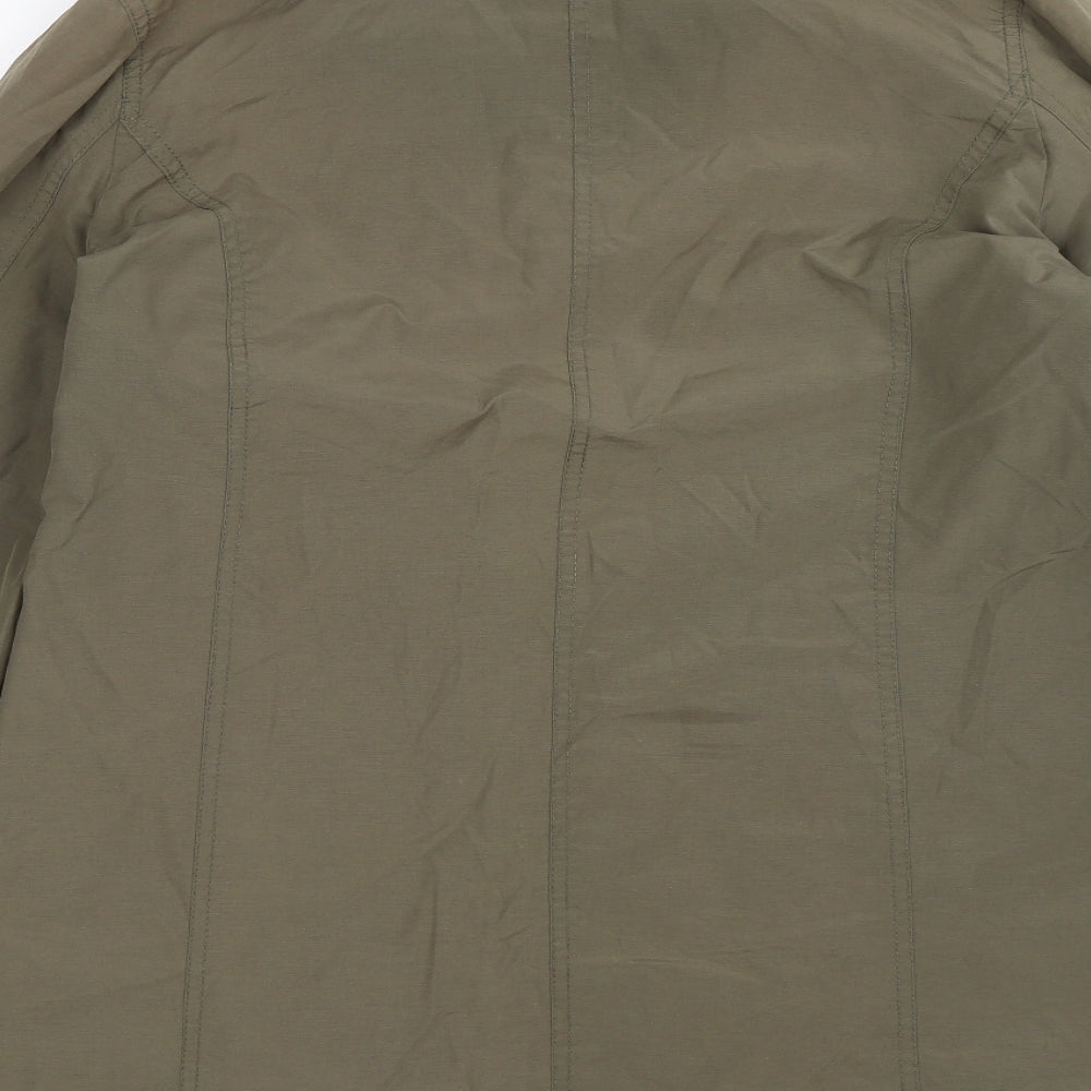 Womens UK Size 14 Casual Comfort Green Windbreaker Coat