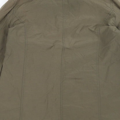 Womens UK Size 14 Casual Comfort Green Windbreaker Coat