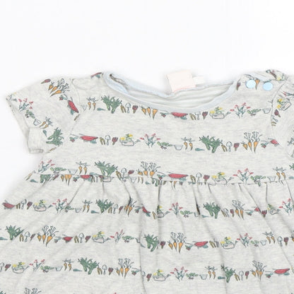Mini Club Baby Grey Floral  Shift  Size 9-12 Months