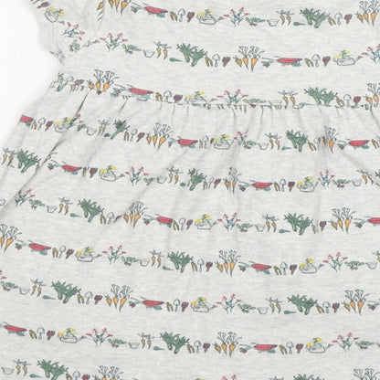 Mini Club Baby Grey Floral  Shift  Size 9-12 Months