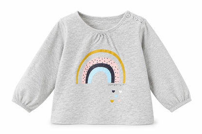 Matalan Baby Grey   Basic T-Shirt Size 9-12 Months  - Rainbow