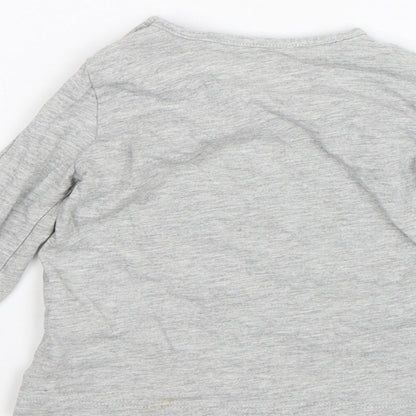 Matalan Baby Grey   Basic T-Shirt Size 9-12 Months  - Rainbow