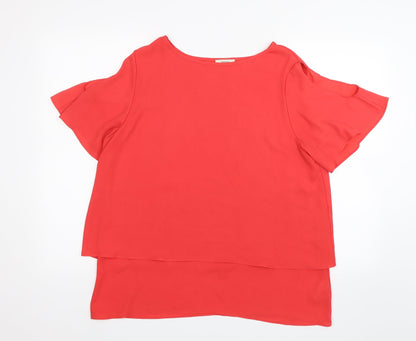 Papaya Womens Red   Basic Blouse Size 16