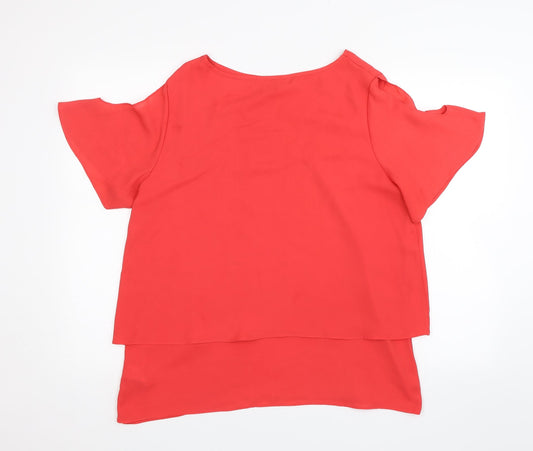 Papaya Womens Red   Basic Blouse Size 16