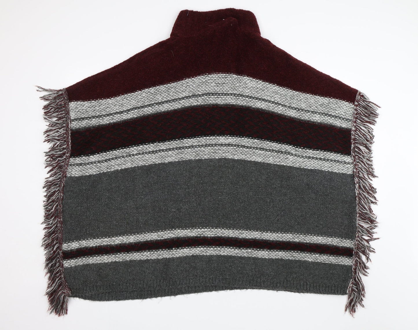 George Womens Grey Striped  Cape Jumper Size L