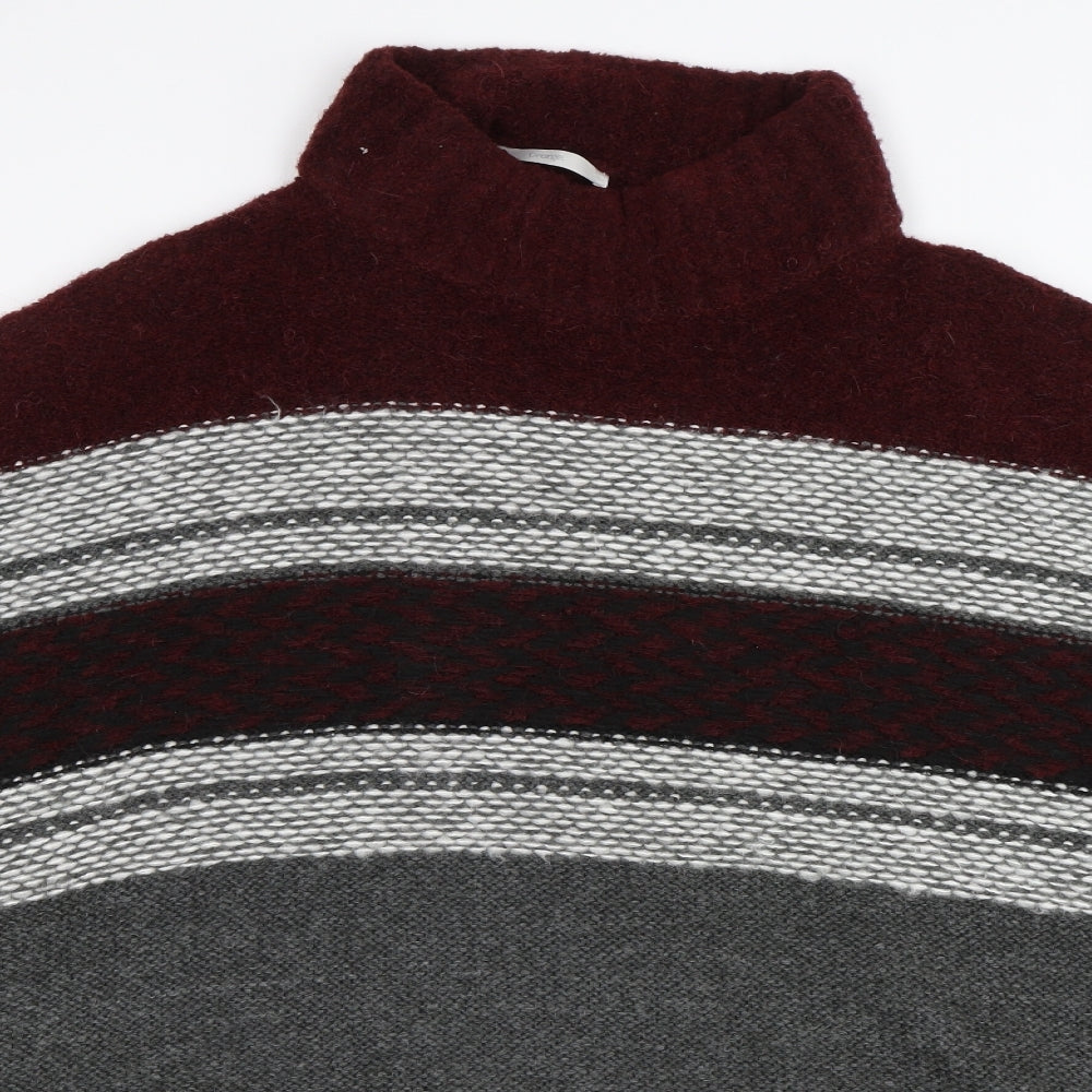 George Womens Grey Striped  Cape Jumper Size L