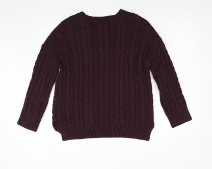 Primark Womens Red  Knit Pullover Jumper Size M