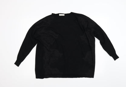 Sweet Girl Womens Black  Knit Pullover Jumper Size M