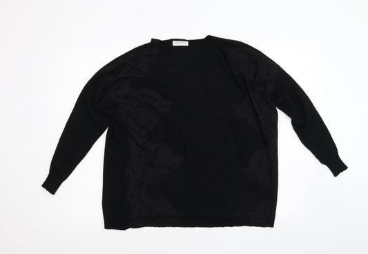 Sweet Girl Womens Black  Knit Pullover Jumper Size M