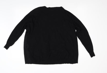 Sweet Girl Womens Black  Knit Pullover Jumper Size M