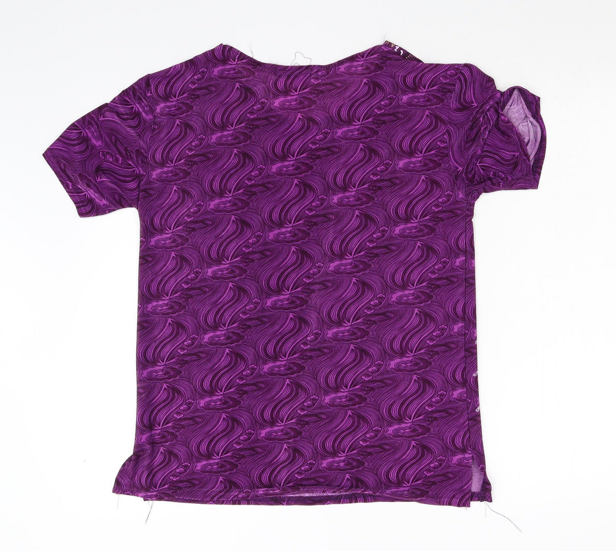 Hong Yu Womens Purple Floral  Basic Blouse Size M