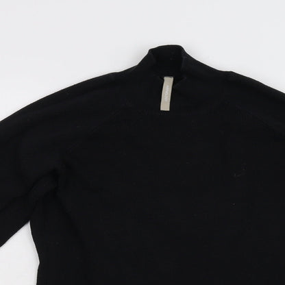 Anthology Womens Black  Knit Pullover Jumper Size 12