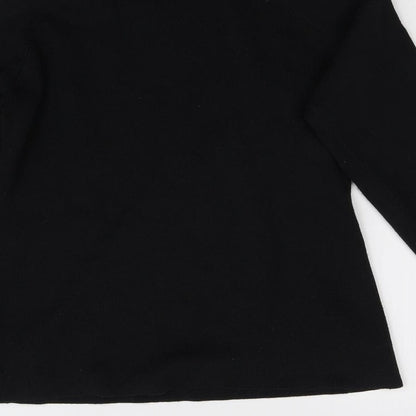 Anthology Womens Black  Knit Pullover Jumper Size 12