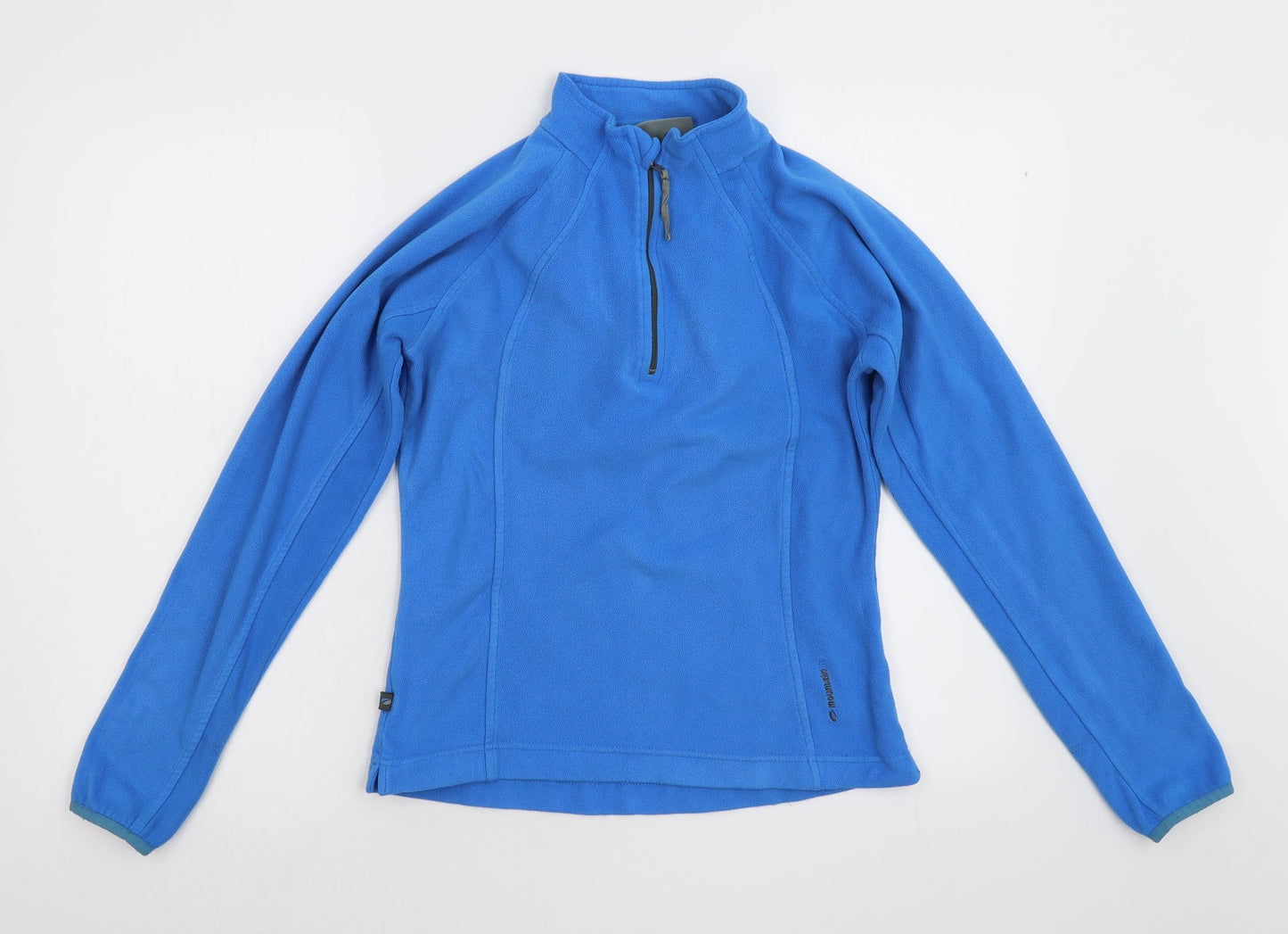 Womens UK Size 8 Mountain Life Blue Henley Jumper