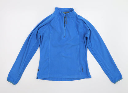 Womens UK Size 8 Mountain Life Blue Henley Jumper