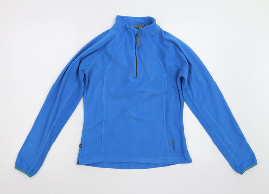 Womens UK Size 8 Mountain Life Blue Henley Jumper