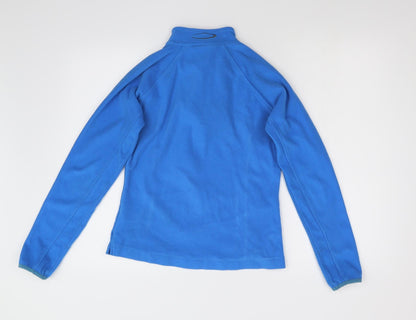 Womens UK Size 8 Mountain Life Blue Henley Jumper