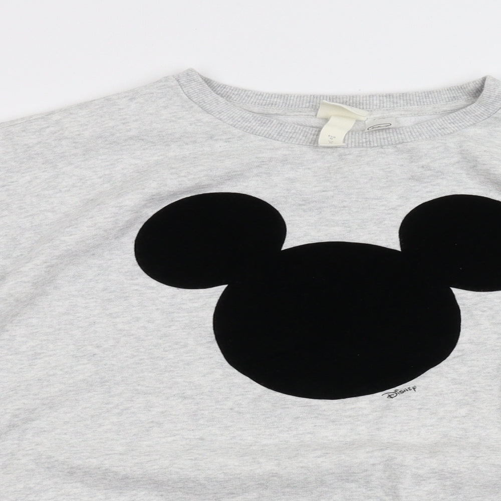 H&M Womens Grey   Pullover Sweatshirt Size M