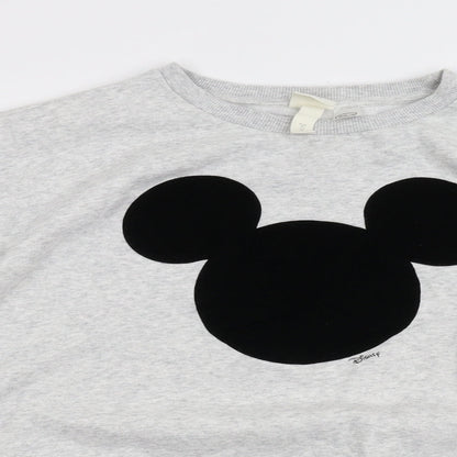 H&M Womens Grey   Pullover Sweatshirt Size M