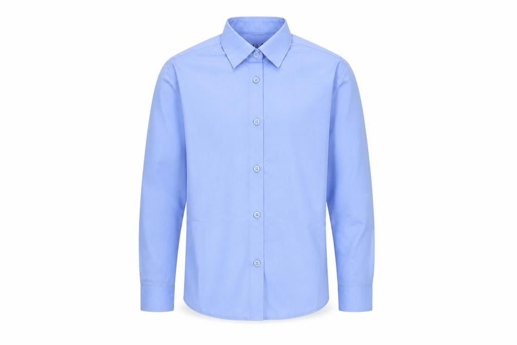 M&S Boys Blue   Basic Button-Up Size 8-9 Years  - School