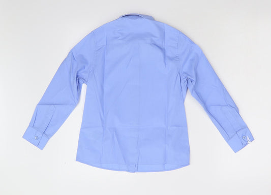 M&S Boys Blue   Basic Button-Up Size 8-9 Years