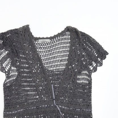 M&S Womens Grey  Knit Pullover Jumper Size M