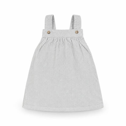 Marks and Spencer Girls Silver  Corduroy Pinafore/Dungaree Dress  Size 3-6 Months