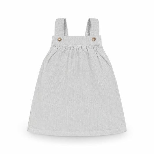 Marks and Spencer Girls Silver  Corduroy Pinafore/Dungaree Dress  Size 3-6 Months