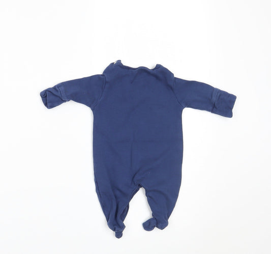 NEXT Boys Blue   Babygrow One-Piece Size Newborn  - BUILT IN MITTENS