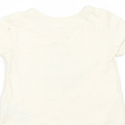 Gap Girls Ivory   Basic T-Shirt Size 2 Years  - smile