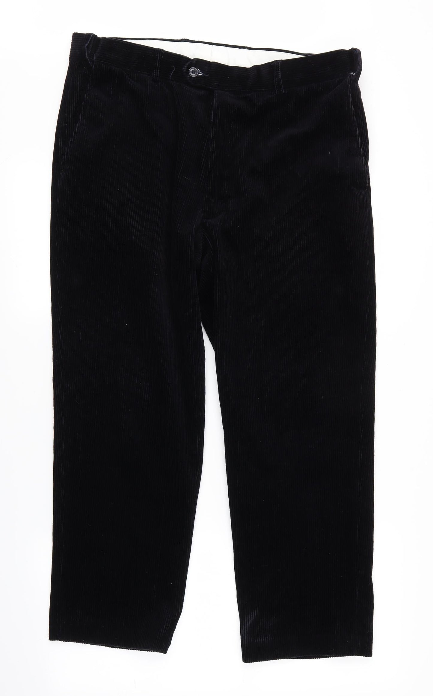 Womens UK Size XS Preworn Regular Fit  Black Trousers