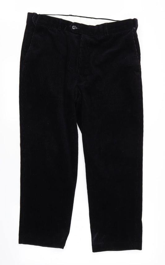Womens UK Size XS Preworn Regular Fit  Black Trousers
