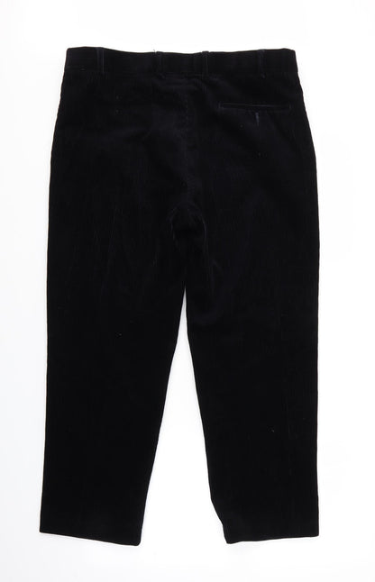 Womens UK Size XS Preworn Regular Fit  Black Trousers