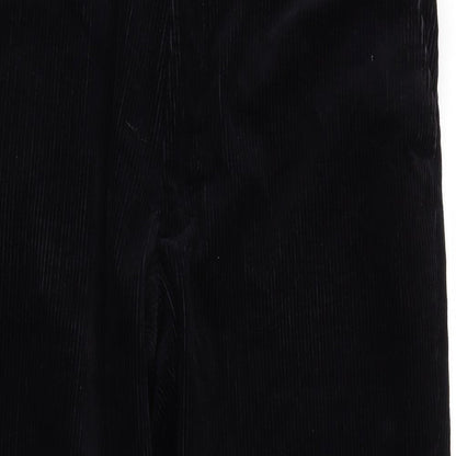 Womens UK Size XS Preworn Regular Fit  Black Trousers