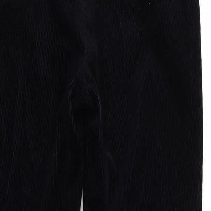 Womens UK Size XS Preworn Regular Fit  Black Trousers