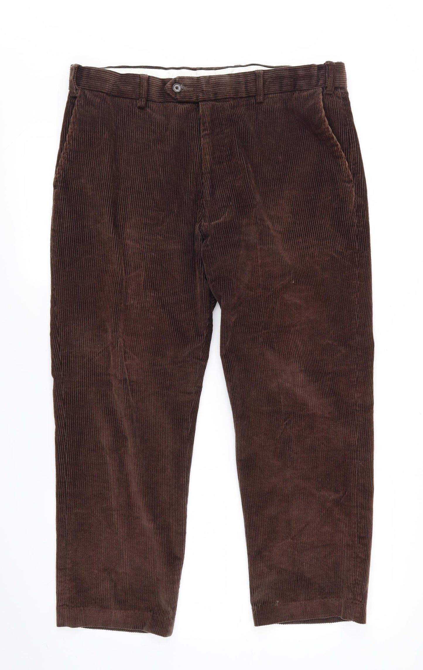 Womens UK Size XS Preworn Regular Fit  Brown Trousers