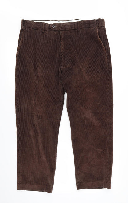 Womens UK Size XS Preworn Regular Fit  Brown Trousers
